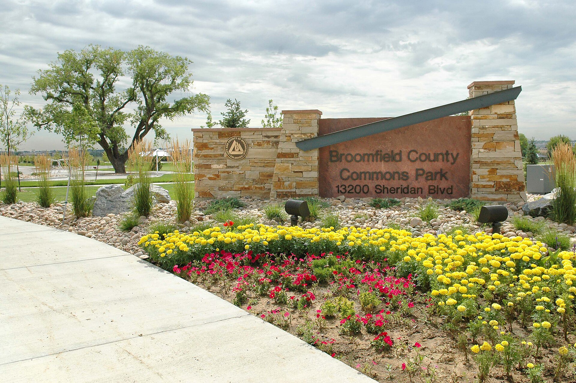 Broomfield County Commons Park sign photo